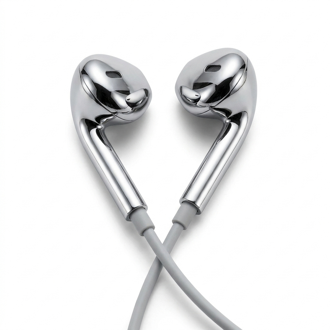 SILVR Buds — Silver, dynamic angle